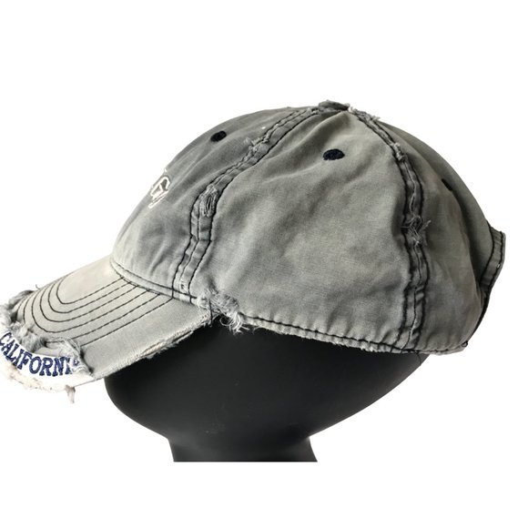 Flag Patriot San Diego California Green White Distressed Denim Adjustable Cap Ha - Picture 3 of 9